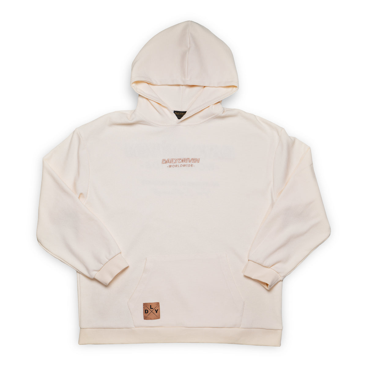 DailyDriven &quot;The Boyfriend&quot; Waffle Cream Hoodie