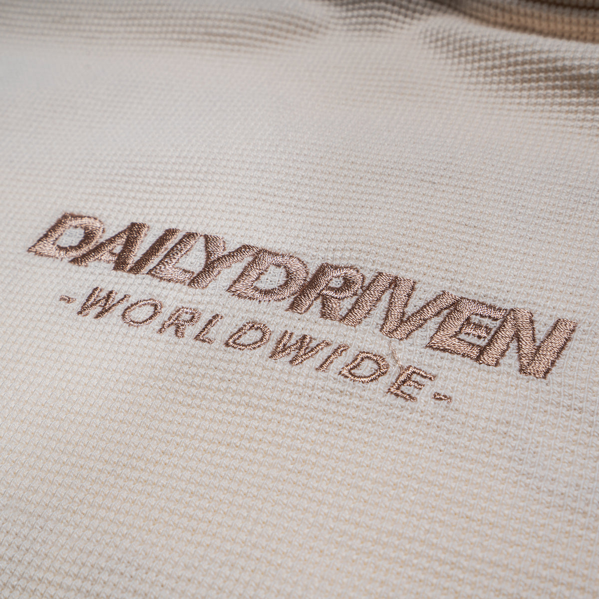 DailyDriven "The Boyfriend" Waffle Cream Hoodie
