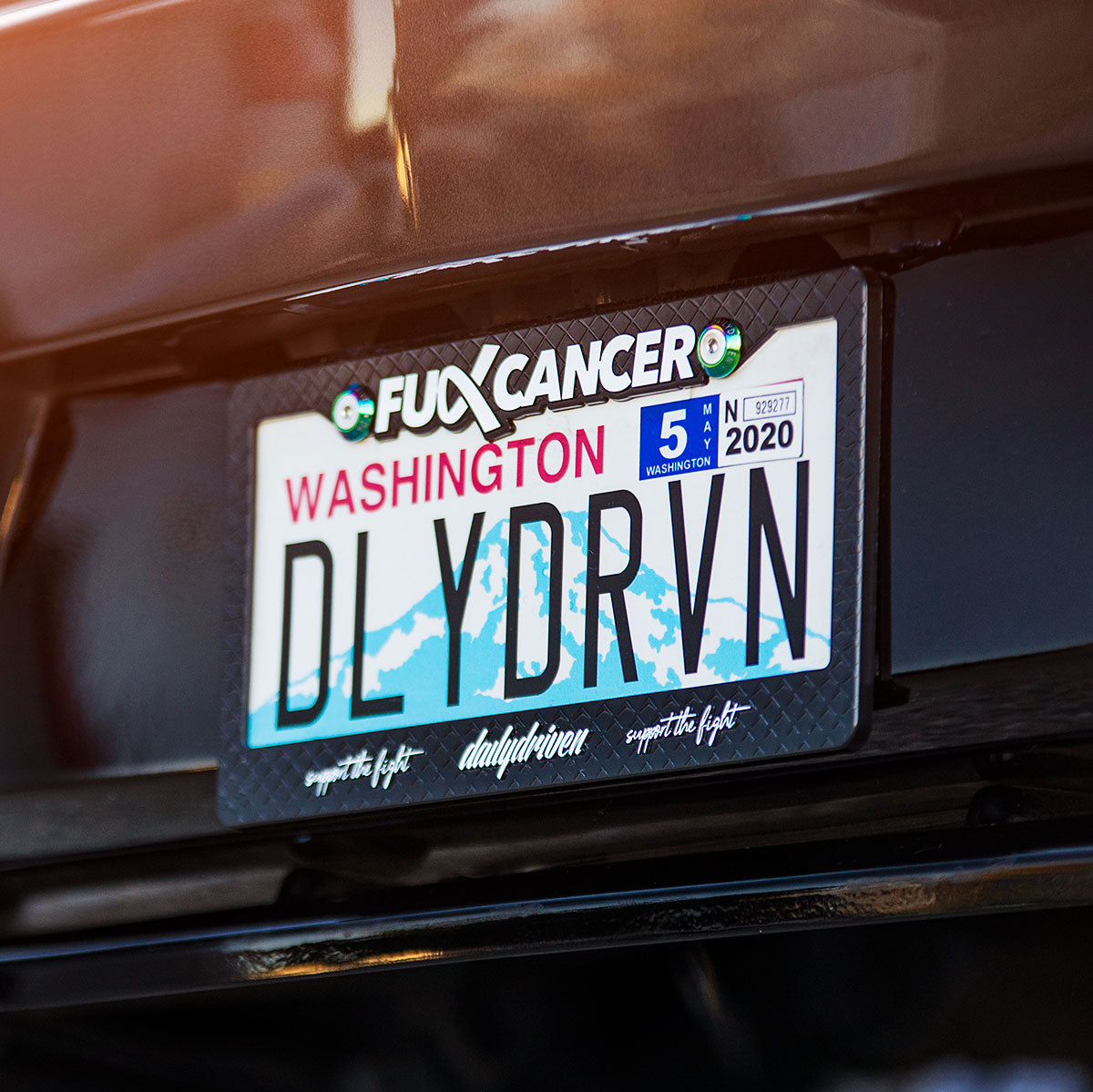 DailyDriven Fuck Cancer License Plate Frame